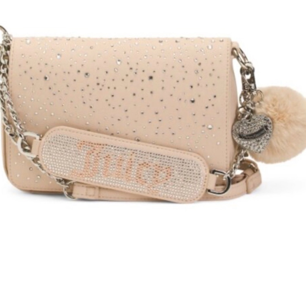Juicy Couture Beige Crossbody Bag with Embellishments